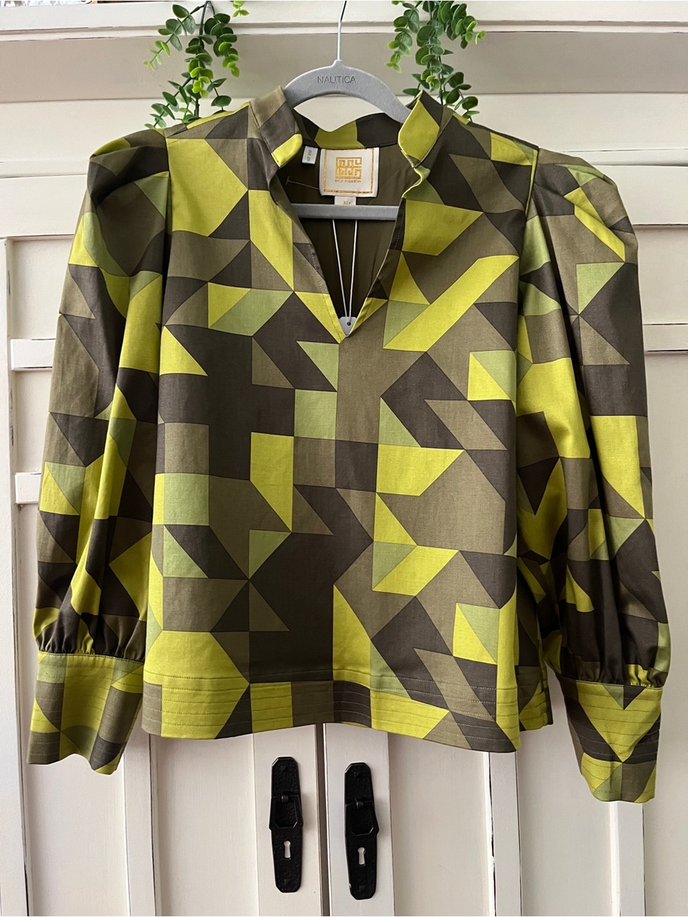 Emily McCarthy Mod Camo Geometric Print NWT size M